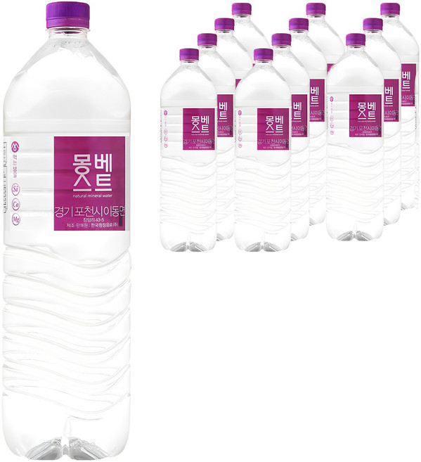 몽베스트 생수, 2L, 12개