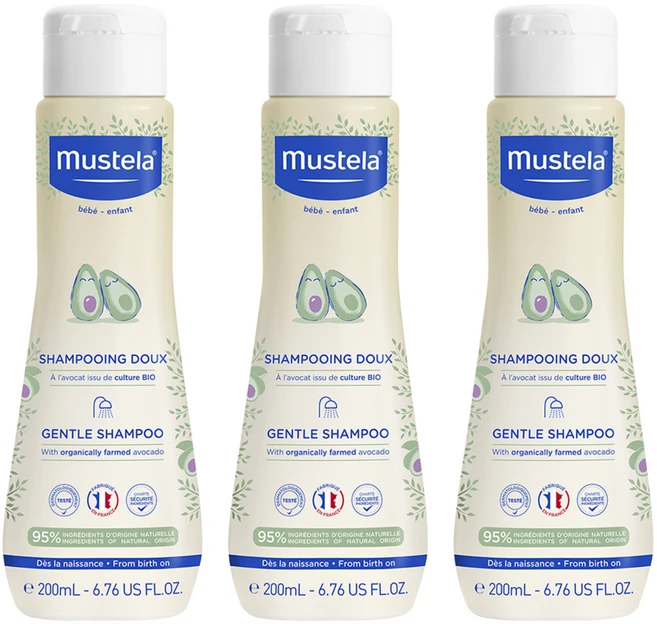 무스텔라 젠틀 샴푸, 200ml, 3개 - 쿠팡