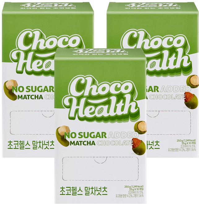 초코헬스 말차넛츠 초코볼 10p, 250g, 3개