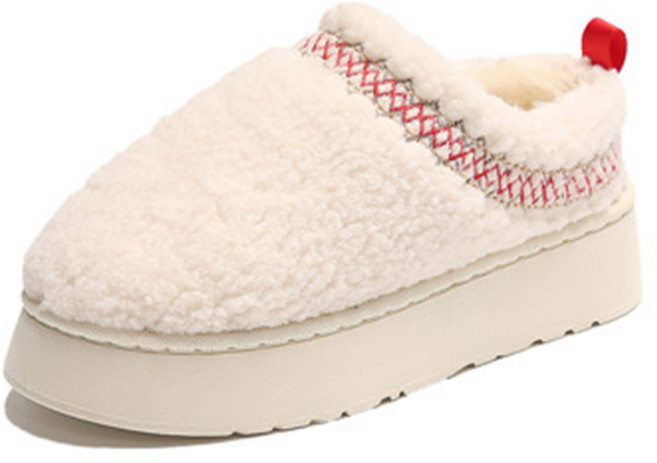 슈즈앤 여성용 뽀글이 통굽 털 슬리퍼 sn620