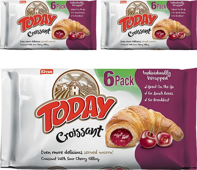 土耳其 TODAY 可頌麵包 櫻桃味, 270g, 3包