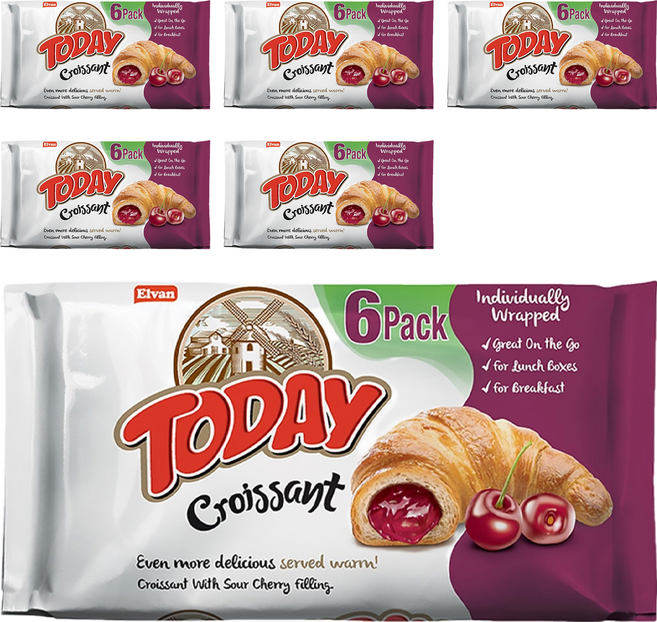 土耳其 TODAY 可頌麵包 櫻桃味, 270g, 6包