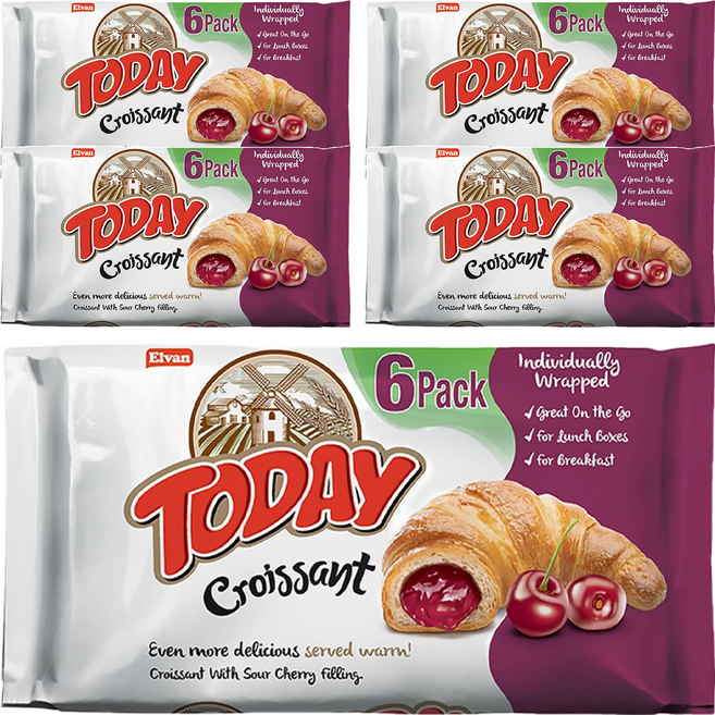 土耳其 TODAY 可頌麵包 櫻桃味, 270g, 5包