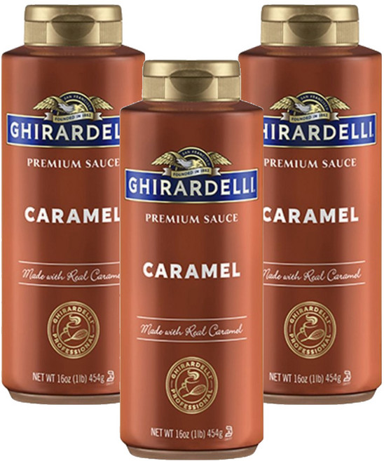 기라델리 카라멜맛 프리미엄 소스, 454g, 3개