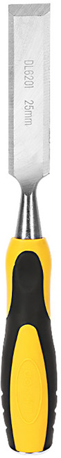 델리 툴즈 목공용 조각도 우드카빙 끌 블랙 + 옐로우 25 x 140 mm DL6201, 1개