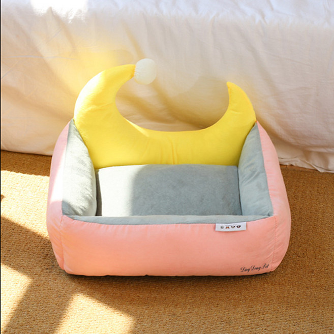 딩동펫 반려동물 달빛쿠션, 핑크, 1개