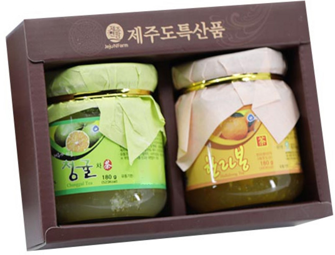 제주 과일차 자연미니세트 13호, 한라봉차 + 청귤차, 1세트