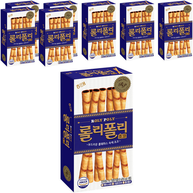 해태제과 롤리폴리 초코, 62g, 8개