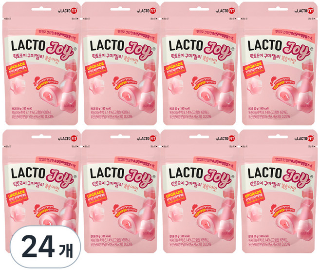 락토조이 종근당건강 유산균 구미 젤리 복숭아맛, 50g, 24개