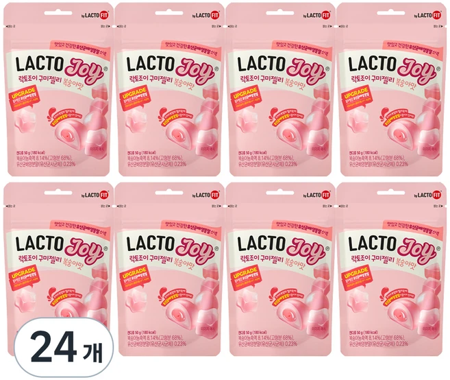 락토조이 종근당건강 유산균 구미 젤리 복숭아맛, 50g, 24개 - 쿠팡