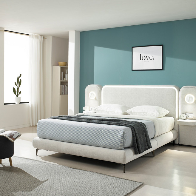 도리퍼니처 아르모 침대 프레임 + 필로스 매트리스 세트 방문설치, 그레이(프레임), 화이트(매트리스)