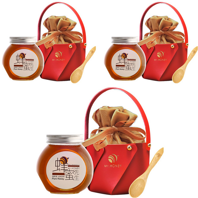 Mr.HONEY 蜂蜜先生 蜂蜜提籃組 龍眼蜜, 240g, 3組