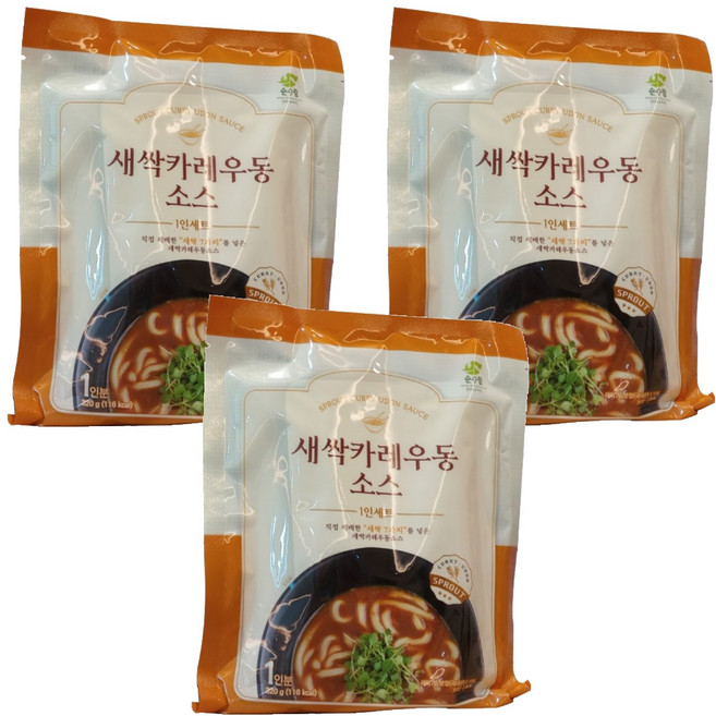 순수람 새싹카레우동 소스, 320g, 3개
