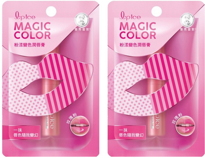 MENTHOLATUM 曼秀雷敦 粉漾變色潤唇膏 玫瑰粉 隨雙唇溫度變化, 2g, 2支