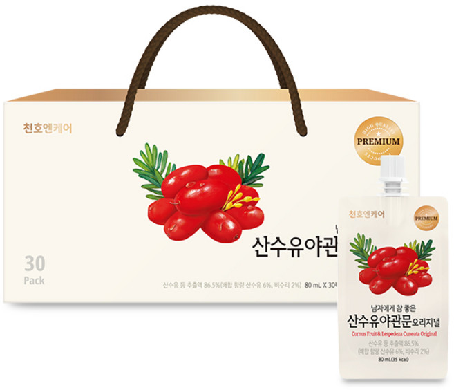 천호엔케어 산수유 야관문즙 오리지널, 30개, 80ml