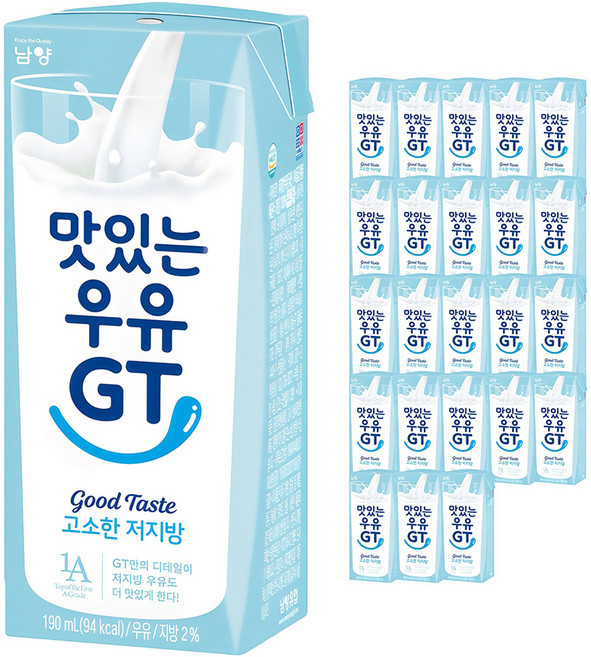 맛있는우유GT 고소한 저지방 멸균우유, 190ml, 24개
