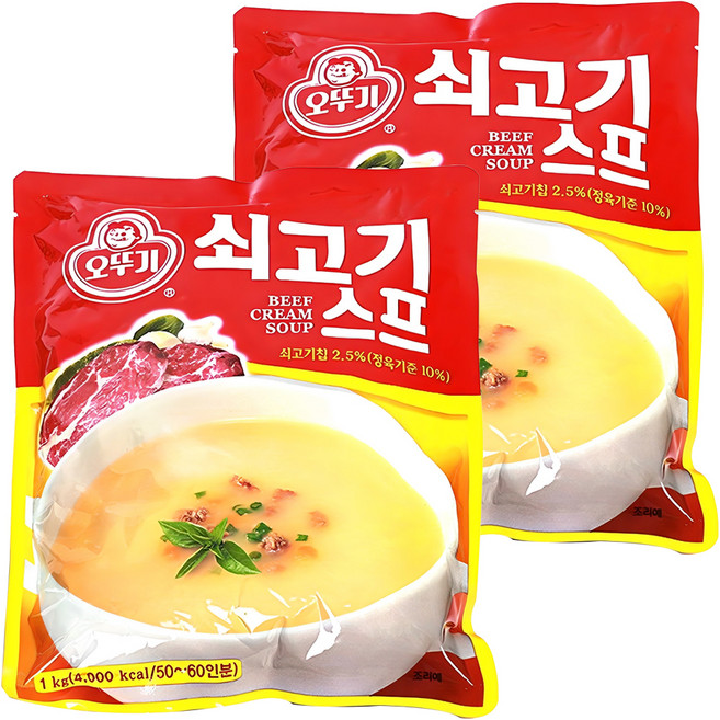오뚜기 쇠고기 스프, 1kg, 2개