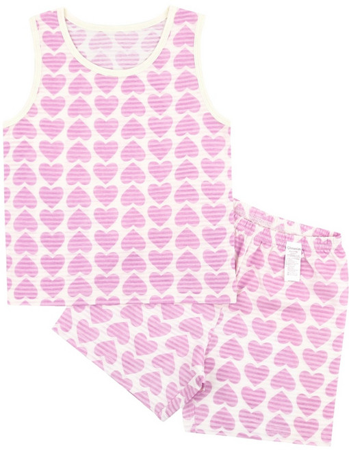 메이키즈 어썸하트 민소매 변화지 내의 상하의 세트