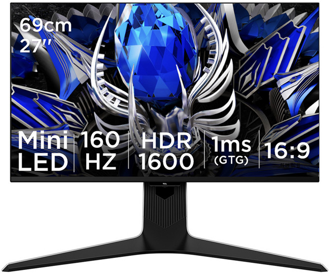 TCL 4K QD-Mini LED 게임 모니터, 69cm, 27R83U