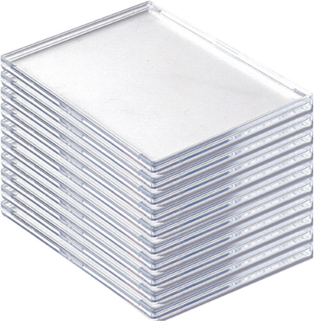 PYP 미니스냅 아크릴 카드 케이스, 10개, 투명