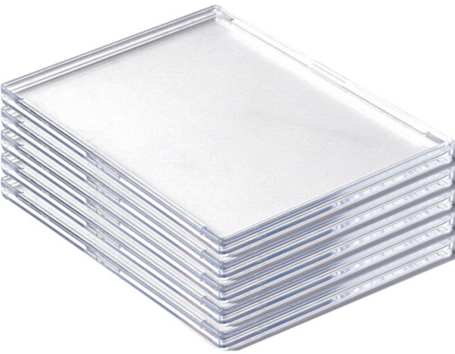 PYP 미니스냅 아크릴 카드 케이스, 5개, 투명