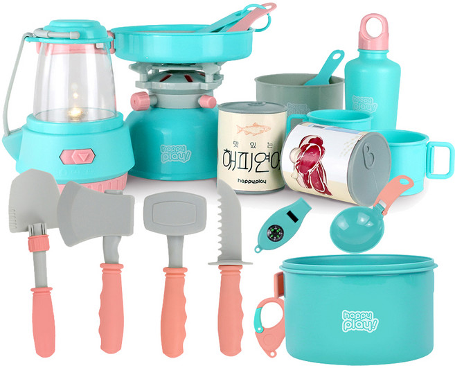 해피플레이 리얼 캠핑 소꿉놀이 세트, 민트, 1세트
