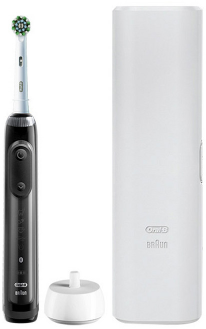 오랄비 지니어스 9000 전동칫솔 + 리필모 1개 + 여행용 케이스 + 충전기, 블랙