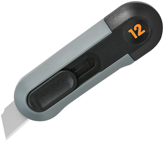 델리 홈시리즈 커터칼 그레이 12mm EHT4007, 1개