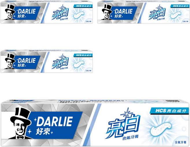 DARLIE 好來 亮白牙膏, 140g, 4條