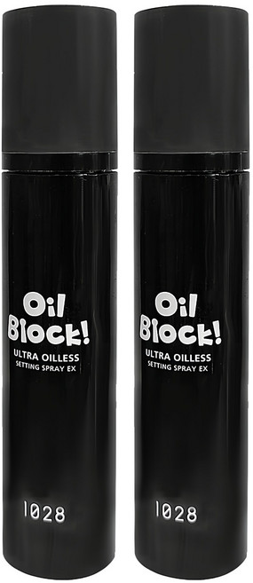 1028 Oil Block! 超控油定妝噴霧EX 60ml 持久控油、保濕定妝 打造完美妝容, 2瓶