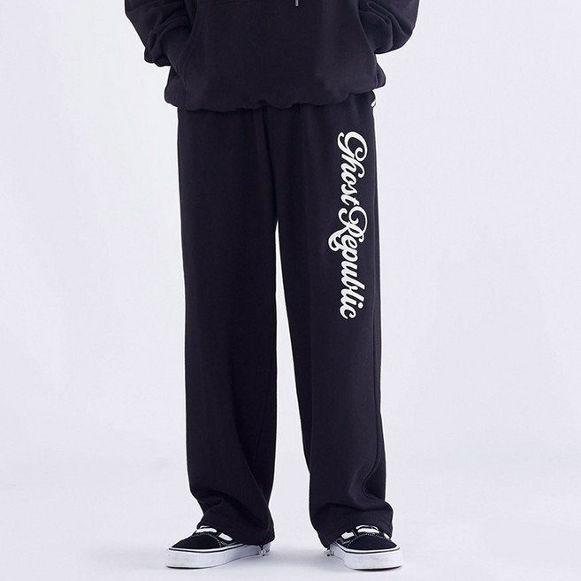 고스트리퍼블릭 아동용 커시브 1984 자수 와이드 스웨트 팬츠 JLP-J644