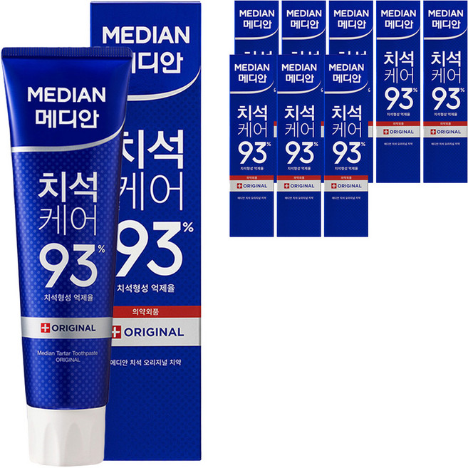 메디안 치석케어 오리지널 치약, 120g, 9개