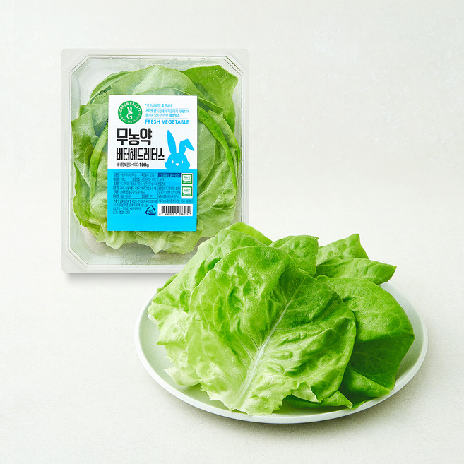 그린래빗 무농약 인증 버터헤드레터스, 100g, 1개