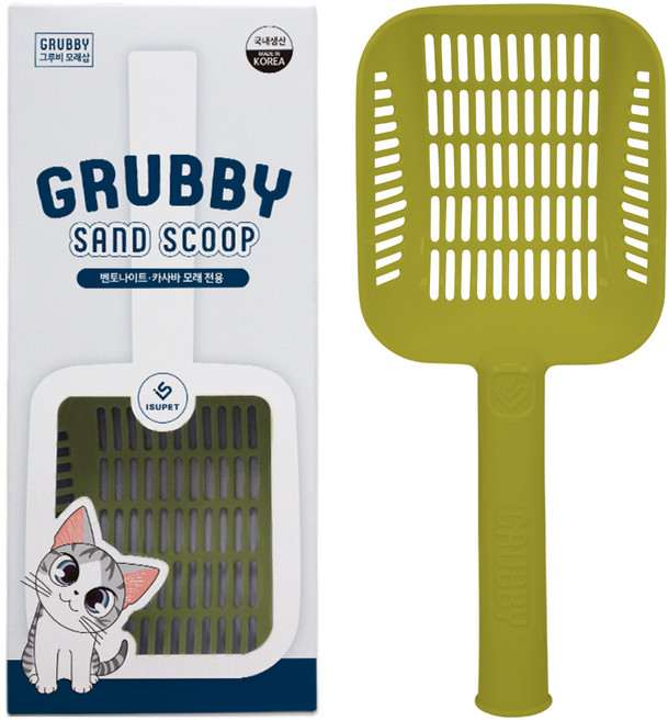 그루비 고양이 벤토모래 삽, 골든그린, 1개