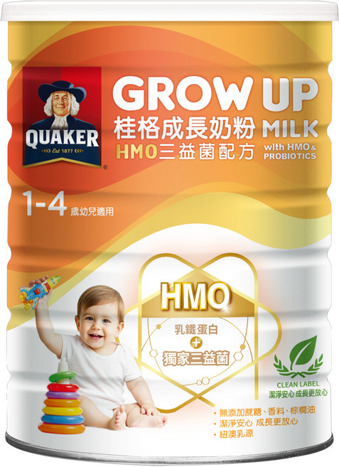 QUAKER 桂格 健康三益菌配方成長奶粉 1~4歲, 1500g, 1罐