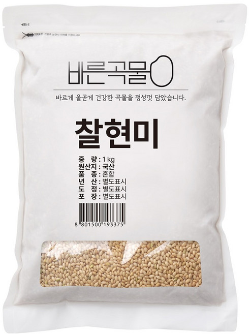 두보식품 바른곡물 국산 찰현미, 1kg, 1개
