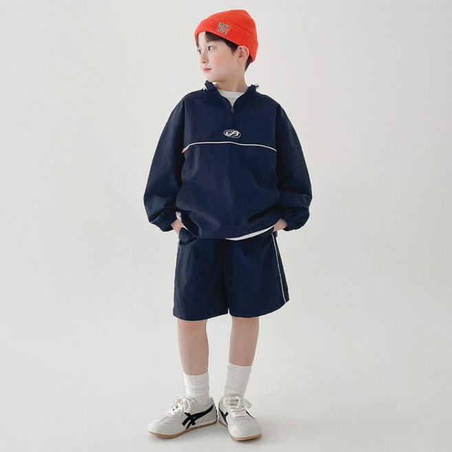 베리클로젯 남아동 터닝 포인트 아노락 반바지 키즈 유아 상하복 세트