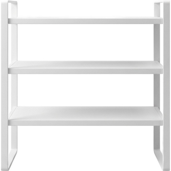 앞날창창 인테리어 책상위 수납 정리 선반, 화이트, 3단