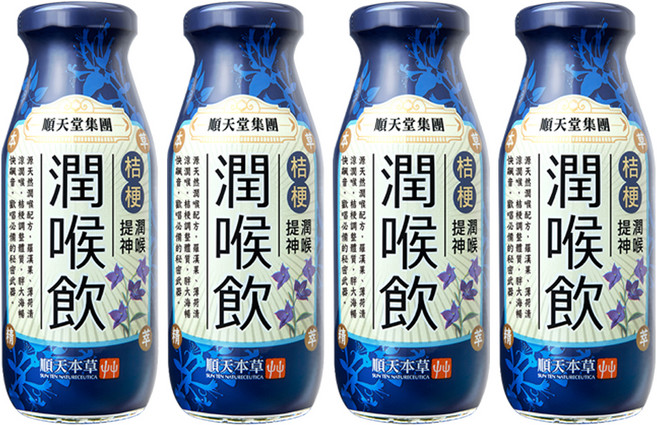 順天本草 潤喉飲, 200ml, 4瓶