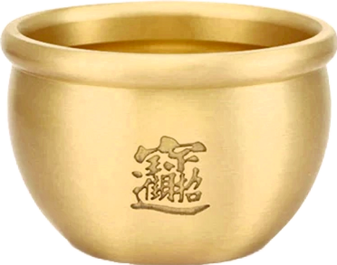 Mass 招財進寶 辦公居家開運聚寶盆 招財 事業 人際 居家擺設首選, 金色