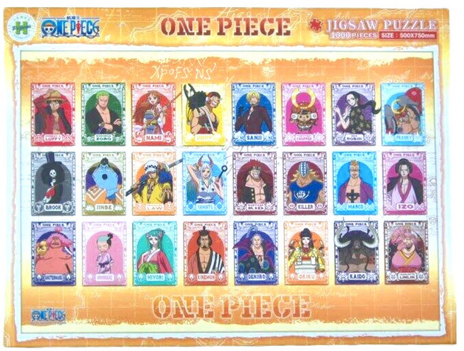 HUNDRED PICTURES 百耘圖 航海王角色牌拼圖 750 x 500mm 3歲以上 850g, 航海王, 1000片, 1盒