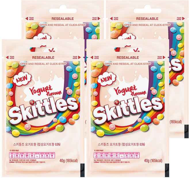 스키틀즈 요거트향, 40g, 4개
