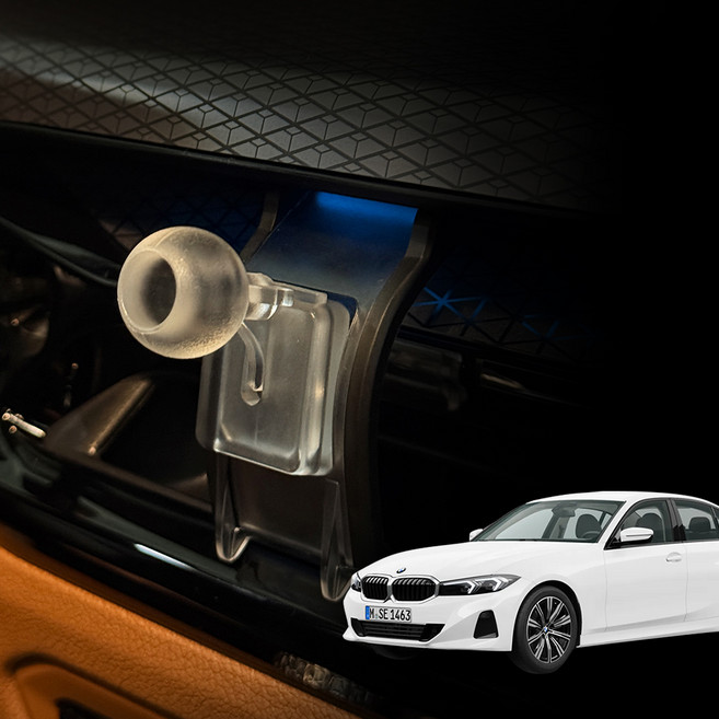 레인윙스 BMW 3시리즈 G20 LCI2 전용 차량용 핸드폰 거치대 마운트, 투명, 1개