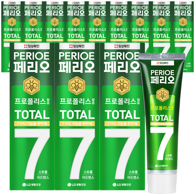 페리오 토탈7프로 치약 스트롱 어드밴스, 120g, 12개