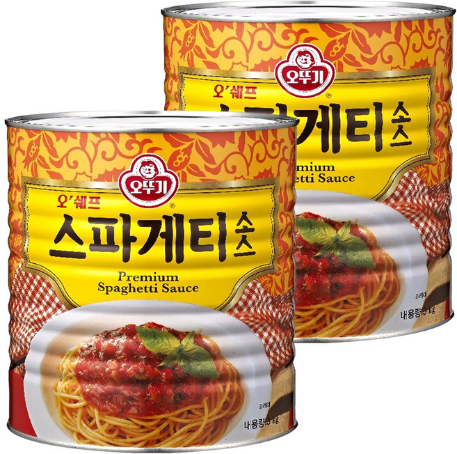 오뚜기 오쉐프 스파게티 소스, 3kg, 2개