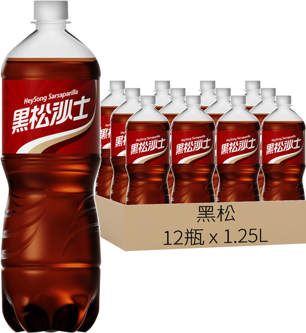 黑松 沙士, 1.25L, 12瓶