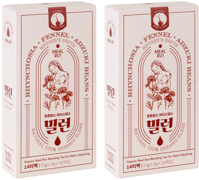 튼튼맘스 마더스댑스 밀런 14티백, 21g, 2개