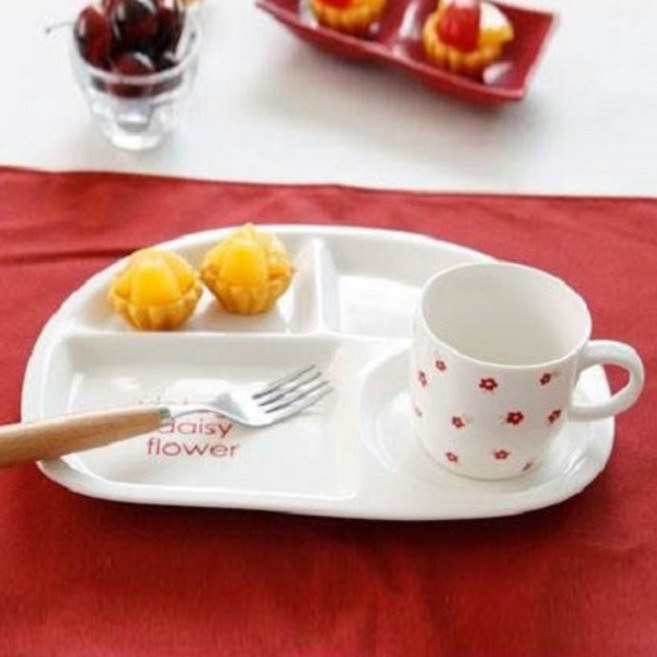 도호 디데이지 브런치식판, 화이트플라워, 1개