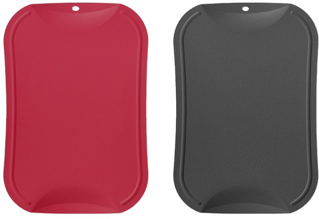 도블레 칼집이 나지 않는 도마 2종 세트, 레드 + 다크그레이, 1세트