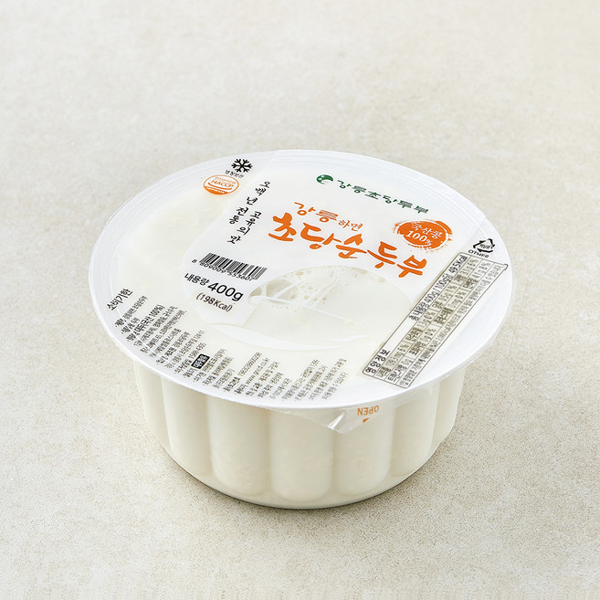 강릉초당두부 국내산 콩 강릉하면 초당 순두부, 400g, 1개